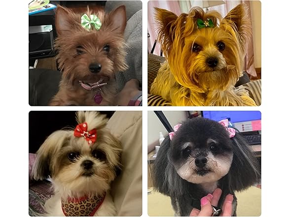 Rimobul 50PCS Yorkie Pet Hair Bows