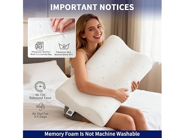 sleepwello Memory Foam Contour Pillow