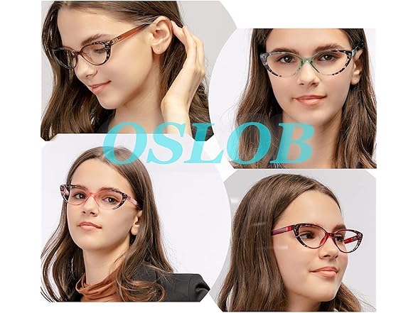 4 PACK Cat Eye Reading Glasses