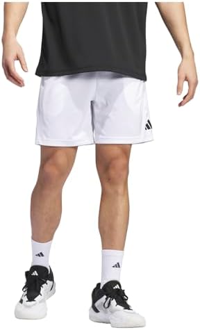 adidas Men's Badge of Sport Basketball Shorts, White/Black(2024), XX-Large/9" Inseam