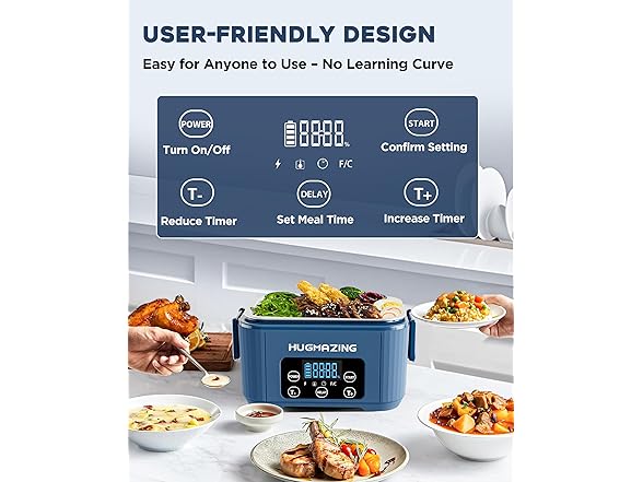 HUGMAZING Cordless Electric Lunch Box
