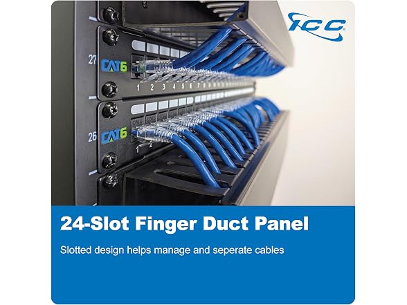 ICC 2U Finger Duct Cable Manager