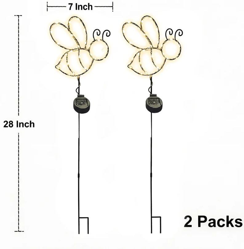 Touch Of ECO Solar Powered LED Garden Stake - Bee - Gallery 15