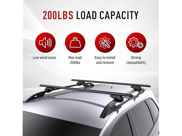 Roof Rack Cross Bars - Heavy Duty 52" Universal