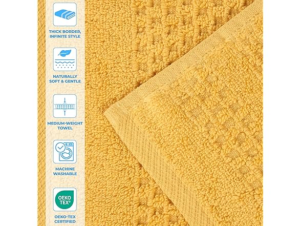 Superior 12PC Playa Zero Twist Cotton Small Towels