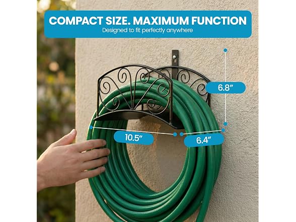 Metal Wall-Mount Elegant Hose Holder