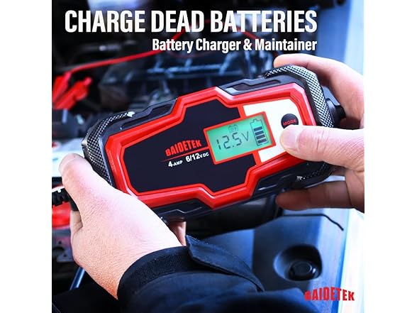 6V/12V 4A Car Battery Charger, Automatic