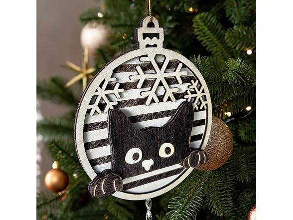 2025 Black Cat Christmas Tree Hanging