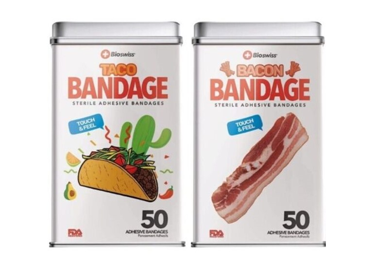 2 Pk Food Shaped Self Adhesive Bandages