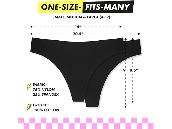 Bonks 3 Pack One Size Fits All Thong