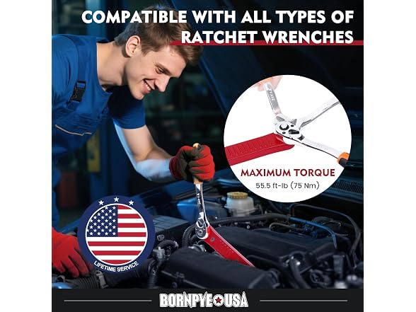 Bornpye Offset Extension Wrench Set grey