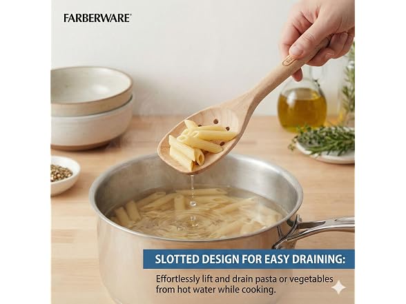 Farberware Beechwood Slotted Spoon - Durable