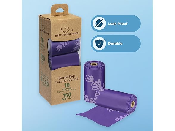 Best Pet Supplies Dog Poop Bags Purple Lavender