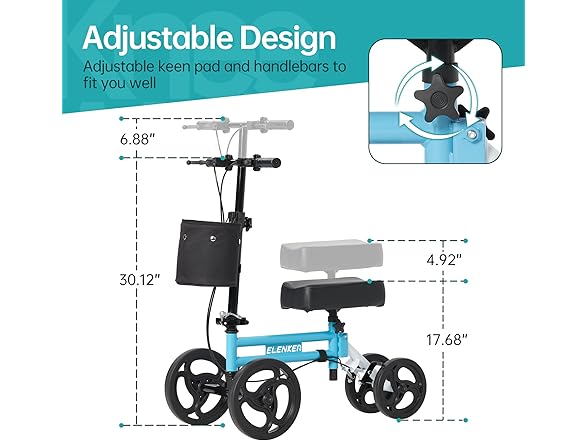 ELENKER BC2170625080005 Knee scooter