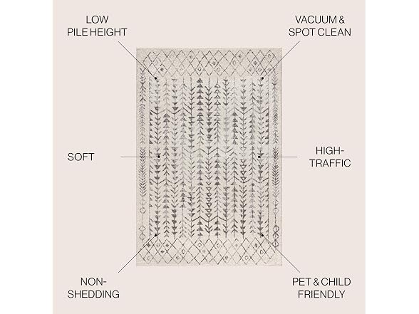 JONATHAN Y Ziri Moroccan Rug 8x10