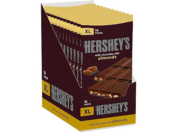 Hersheys Milk Choc with Almonds XL 12ct