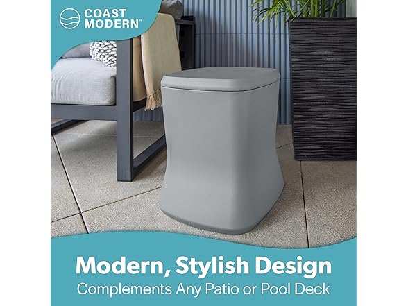 Modern Outdoor Side Table 25Qt Cooler
