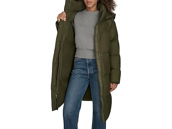 Levis Womens Mid-Length Cloud Hooded Puffer