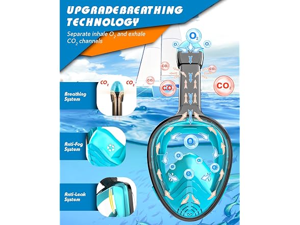 QingSong Full Face Snorkel Mask