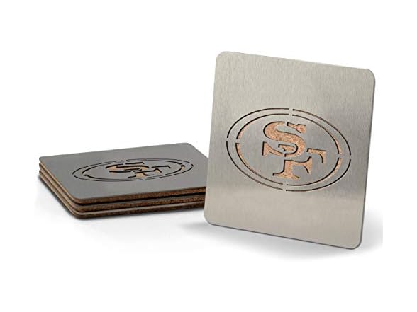 YouTheFan NFL Coasters, Stainless Steel