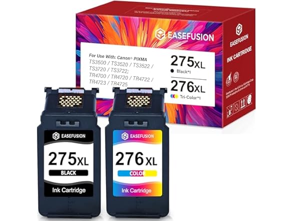 EaseFusion 275XL 276XL Replacement for Canon Ink
