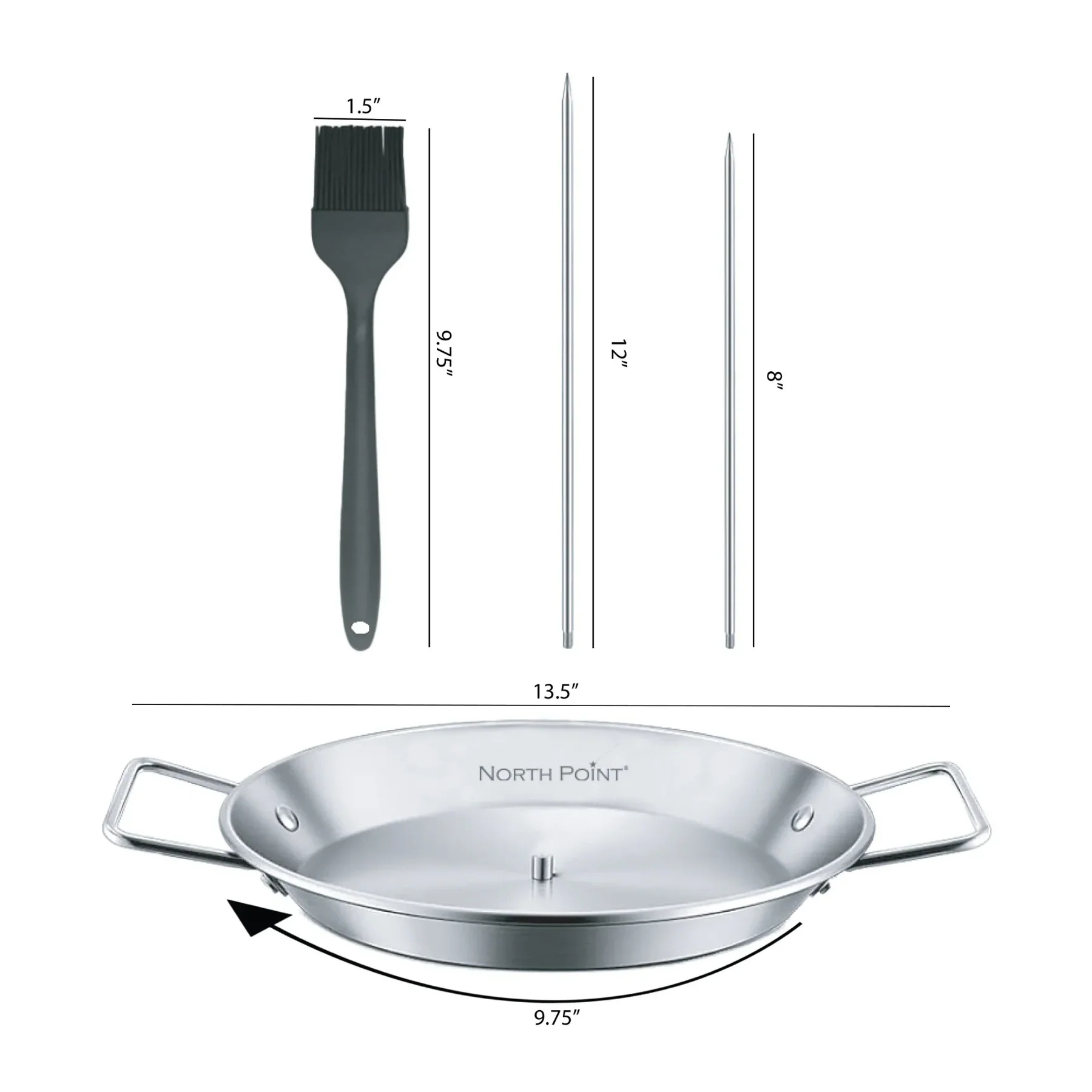 North Point 4 Piece Skewer Grill Set - Gallery 9
