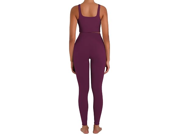 Sunzel Womens Leggings 28in M Black Cherry W/Pockets