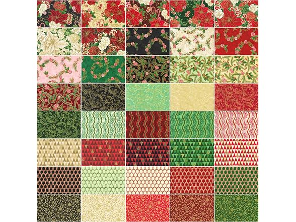 Holiday Flourish Peppermint Twist Holiday 42 10" Squares