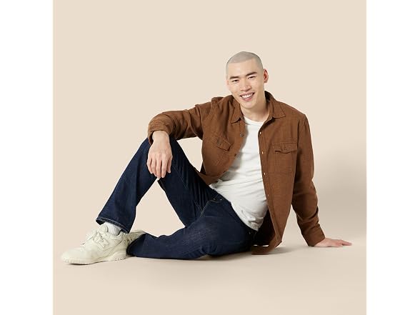 Amazon Essentials Men Slim-fit Long-sleeve Shirt