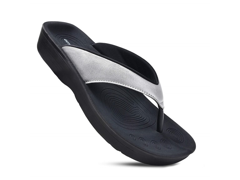 Aerothotic Pearly Fume Womens Orthotic Comfortable Flip-Flops Sandal