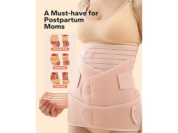 ShaperSwan 3 in 1 Postpartum Belly Band (Beige)