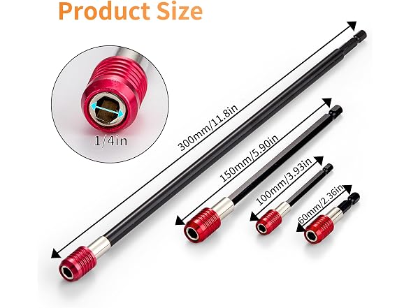 OAOJUBR AAP-Tool-383 1/4in Magnetic Bit Extension