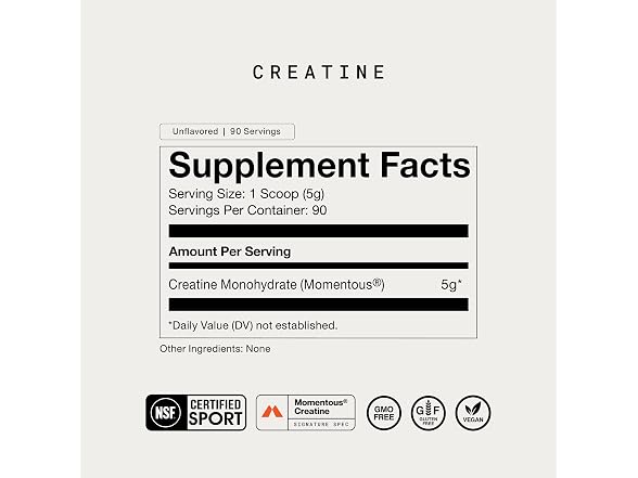 Momentous | Creatine Monohydrate 5g