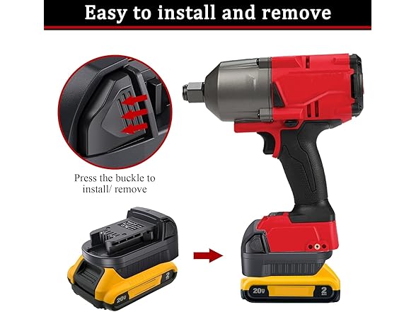 Convert for DeWalt 18v-20v Batteries to Milwaukee
