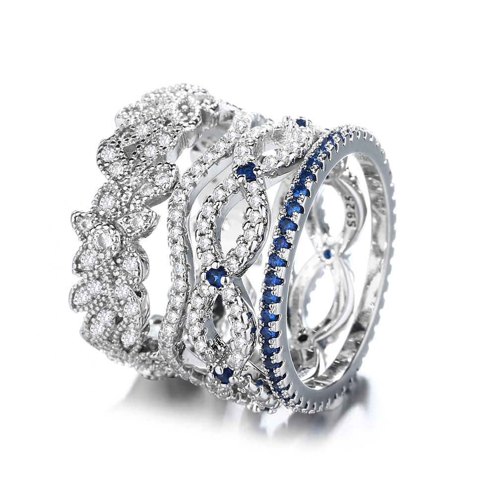 Sapphire Stackable Ring Set - Gallery 3
