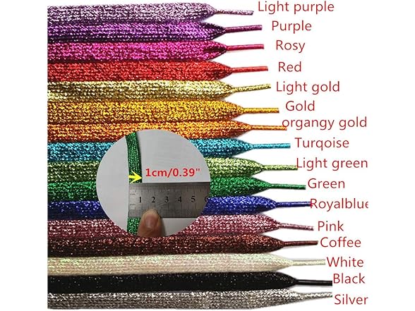 Ximkee 2 Pairs Shiny Gold Shoelaces