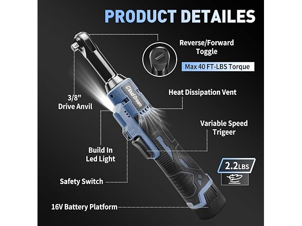 CloudDream Electric Ratchet Wrench