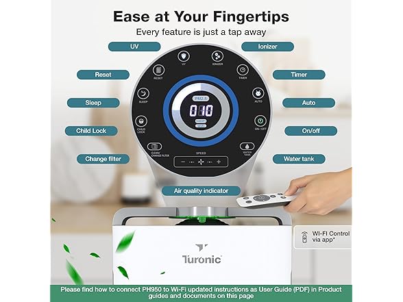 (NEW) Turonic PH950 Air Purifier And Humidifier