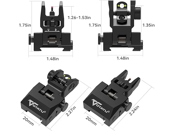 VOTATU V2 Fiber Optic Iron Sights