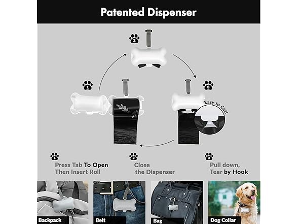 GORILLA SUPPLY Dog Poop Waste Bags with Dispenser