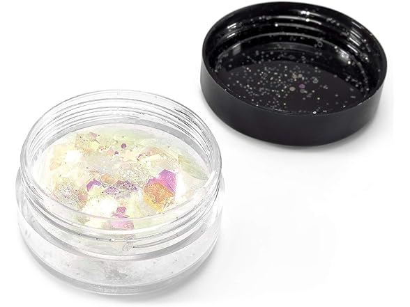 Arteza Chunky Glitter, Set of 2 Colors, White