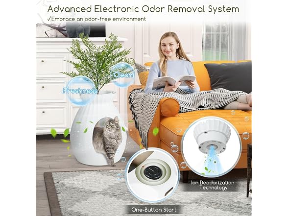 Tangkula Plant Litter Box, Hidden Cat Litter