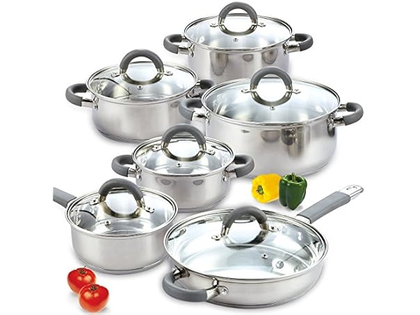 $54.99, Was $93.74, 41% Off! Cook N Home Stainless Steel Cookware Sets dealfomo