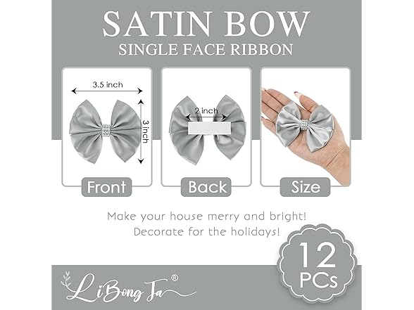 LiBongTa 3.5 Silver Bow Premade Bows