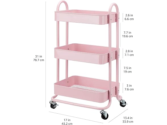 Amazon Basics Amazon Basics 3-Tier Rolling Utility or