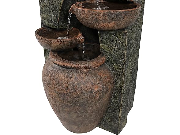 Sunnydaze 39-Inch Cascading Earthenware Fountain