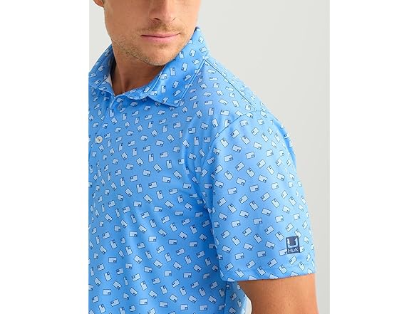 HUK Mens Pursuit Pattern Polo
