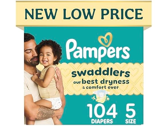 Pampers 37lbs Swaddlers Diapers