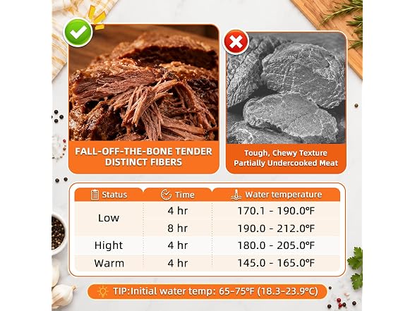 AURYAO 6 QT Manual Slow Cooker