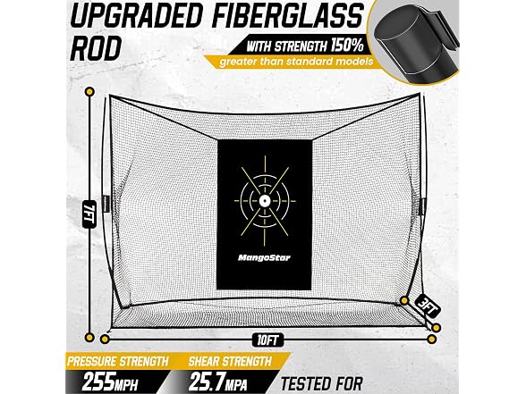 Mangostar 10x7ft Golf Practice Net Set